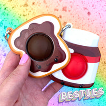 Load image into Gallery viewer, OMG Mega Pop Best Friend Keychain Toy - Hazelnut Spread &amp; Toast
