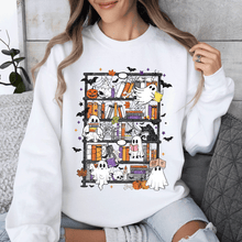 Load image into Gallery viewer, Reading Ghosts Bookish Library Spooky Halloween BookTok Cozy Seasonal Graphic Sweatshirt
