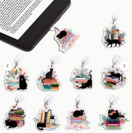 Black Cat & Books Dust Plug Charm