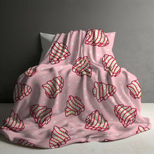 Load image into Gallery viewer, Blanket - Christmas - Pink Christmas Tree Cakes
