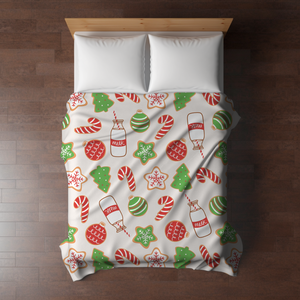 Blanket - Christmas - Decorated Cookies & Milk
