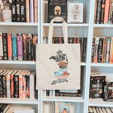 Load image into Gallery viewer, ACOTAR Courts dual sided Sublimated Canvas Tote Bag

