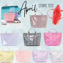 Load image into Gallery viewer, April Vinyl Tote Bag - Stripes
