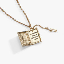 Load image into Gallery viewer, 'A Reader Lives A Thousand Lives' Book Club Locket Pendant
