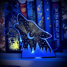 Load image into Gallery viewer, Celestial Wolf Light Up Book Nook
