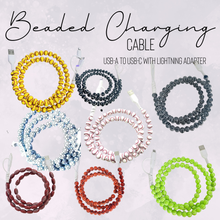 Load image into Gallery viewer, Charging Charger Cord - Beaded - Sports
