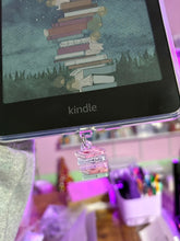 Load image into Gallery viewer, Chestnut Springs Bookstack Inspired USB-C Dust Plug, Cup Charm, Hook Clasp, Star Finish

