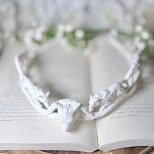 Load image into Gallery viewer, Fantasy Wolf crown, 3D printed tiara, lightweight cosplay accessory for adults
