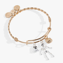 Load image into Gallery viewer, Ghost, Skeleton and Pumpkin Trio Charm Bangle
