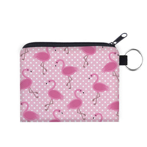 Mini Pouch - Flamingo Polkadot