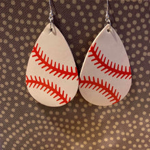 Load image into Gallery viewer, Faux Leather Earrings - Sports Shapes &amp; Teardrops
