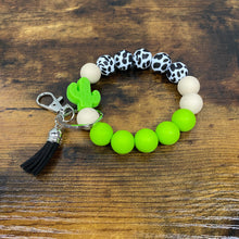 Load image into Gallery viewer, Silicone Bracelet Keychain - Cactus
