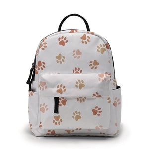 Mini Backpack - Dog Paw Tan