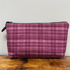 Pouch - Plaid Burgundy