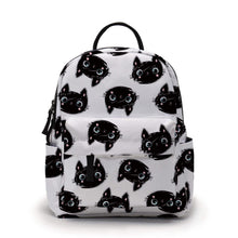 Load image into Gallery viewer, Mini Backpack - Black Cat Heads
