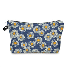 Load image into Gallery viewer, Pouch - Floral Daisy on Denim Blue
