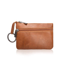 Load image into Gallery viewer, Card Holder Wallet Keychain - Genuine Leather
