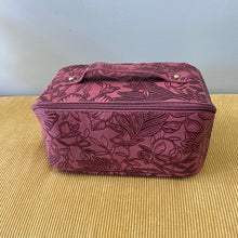 Load image into Gallery viewer, Oversized Lay Flat Cosmetic Bag - Embossed Floral
