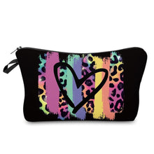 Load image into Gallery viewer, Pouch - Animal Print Rainbow Heart

