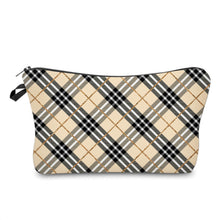 Load image into Gallery viewer, Pouch - Plaid Tan &amp; Gold
