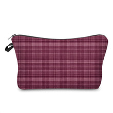 Load image into Gallery viewer, Pouch - Plaid Burgundy
