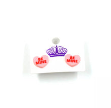 Load image into Gallery viewer, Acrylic Stud Earrings - Be Mine Heart
