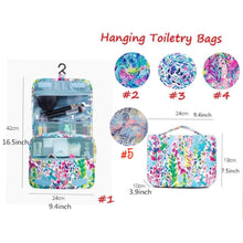 Load image into Gallery viewer, Hanging Toiletry Bag - Watercolor Floral
