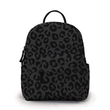 Load image into Gallery viewer, Mini Backpack - Black on Black Leopard Animal Print
