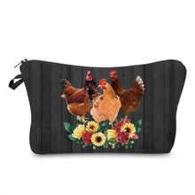 Load image into Gallery viewer, Pouch - Chickens &amp; Sunflowers
