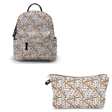 Load image into Gallery viewer, Pouch &amp; Mini Backpack Set - Baseball Bat Floral
