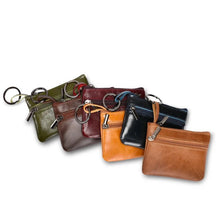 Load image into Gallery viewer, Card Holder Wallet Keychain - Genuine Leather
