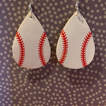 Load image into Gallery viewer, Faux Leather Earrings - Sports Shapes &amp; Teardrops
