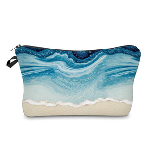 Pouch - Beach Blue Marble Waves