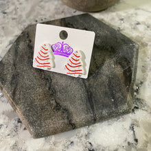 Load image into Gallery viewer, Acrylic Stud Earrings - Christmas Tree Cakes
