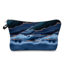 Load image into Gallery viewer, Pouch - Marble Deep Blue Glitter

