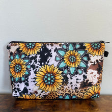 Load image into Gallery viewer, Pouch - Sunflower, Turquoise Sunflower
