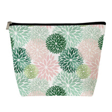 Load image into Gallery viewer, Pouch XL - Floral Green Pink Dahlia
