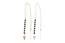 Load image into Gallery viewer, Lava Bead and Arrow Head Diffuser Necklace - Oily BlendsLava Bead and Arrow Head Diffuser Necklace
