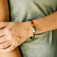 Load image into Gallery viewer, Multi-Colored Lava Stone Diffuser Bracelets - Oily BlendsMulti-Colored Lava Stone Diffuser Bracelets
