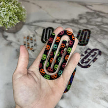 Load image into Gallery viewer, Jumbo Paperclip -  Rainbow Pumpkin Halloween 2
