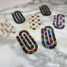 Load image into Gallery viewer, Jumbo Paperclip -  Rainbow Pumpkin Halloween 2
