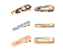 Load image into Gallery viewer, Acrylic 3 piece Barrette  Sets
