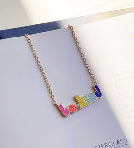 Be Kind Rainbow Necklace
