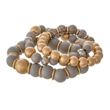 Load image into Gallery viewer, Stackable Statement Stretch Bracelet Set
