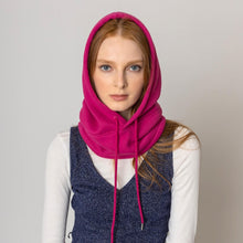 Load image into Gallery viewer, Fleece Scarf Hood with Drawstring
