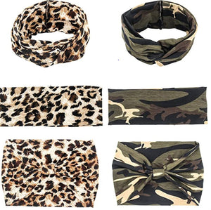 Elastic Headband (Camo and Leopard)