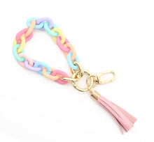 Load image into Gallery viewer, Keychain - Link Bracelet with Tassel
