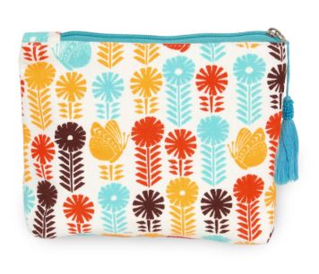Multicolor Flower Pouch with Tassel