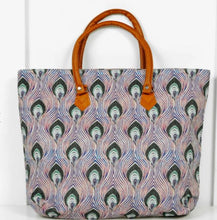 Load image into Gallery viewer, Peacock Feathers Beach Tote
