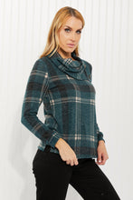 Load image into Gallery viewer, Plaid Side Slit Button Detail Top (SAMPLE SALE)

